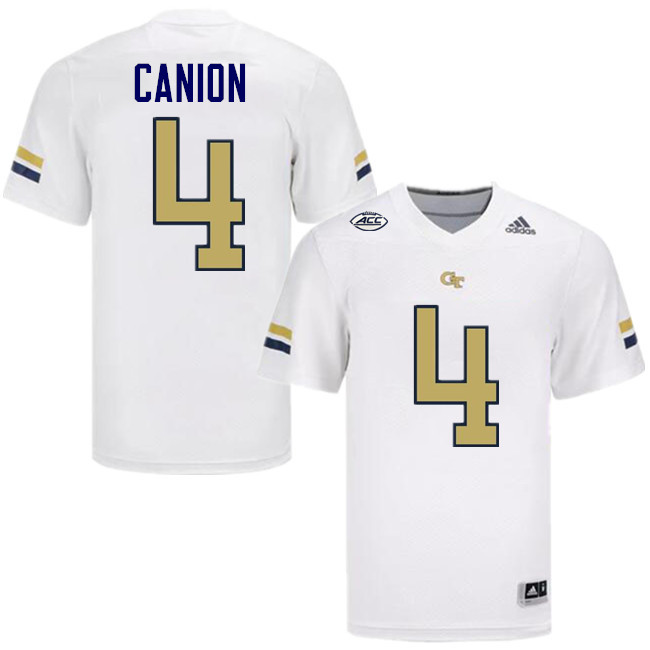 Isiah Canion Georgia Tech Jerseys,Georgia Tech Yellow Jackets College Football Uniforms-White Isiah Canion Georgia Tech Jerseys,Georgia Tech Yellow Jackets College Football Uniforms-White
